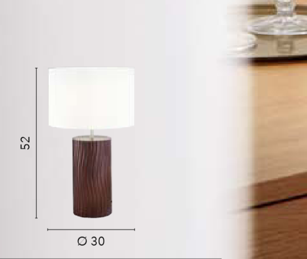 Lume in legno rovere scuro effetto tronco 1XE27 non incl. WOODLOG Lume in legno rovere scuro effetto tronco 1XE27 non incl. WOODLOG